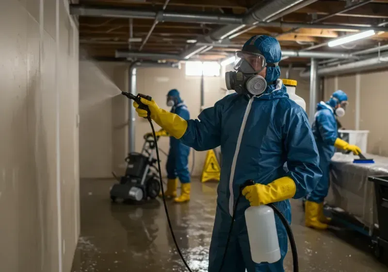 Basement Sanitization and Antimicrobial Treatment process in Topeka, IN