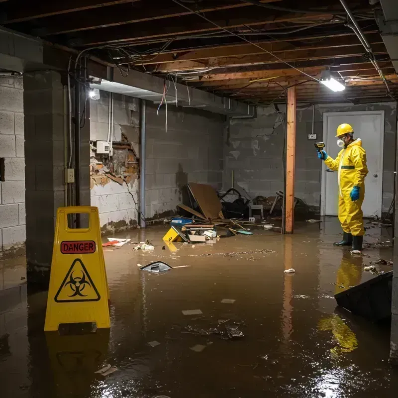 Flooded Basement Electrical Hazard in Topeka, IN Property